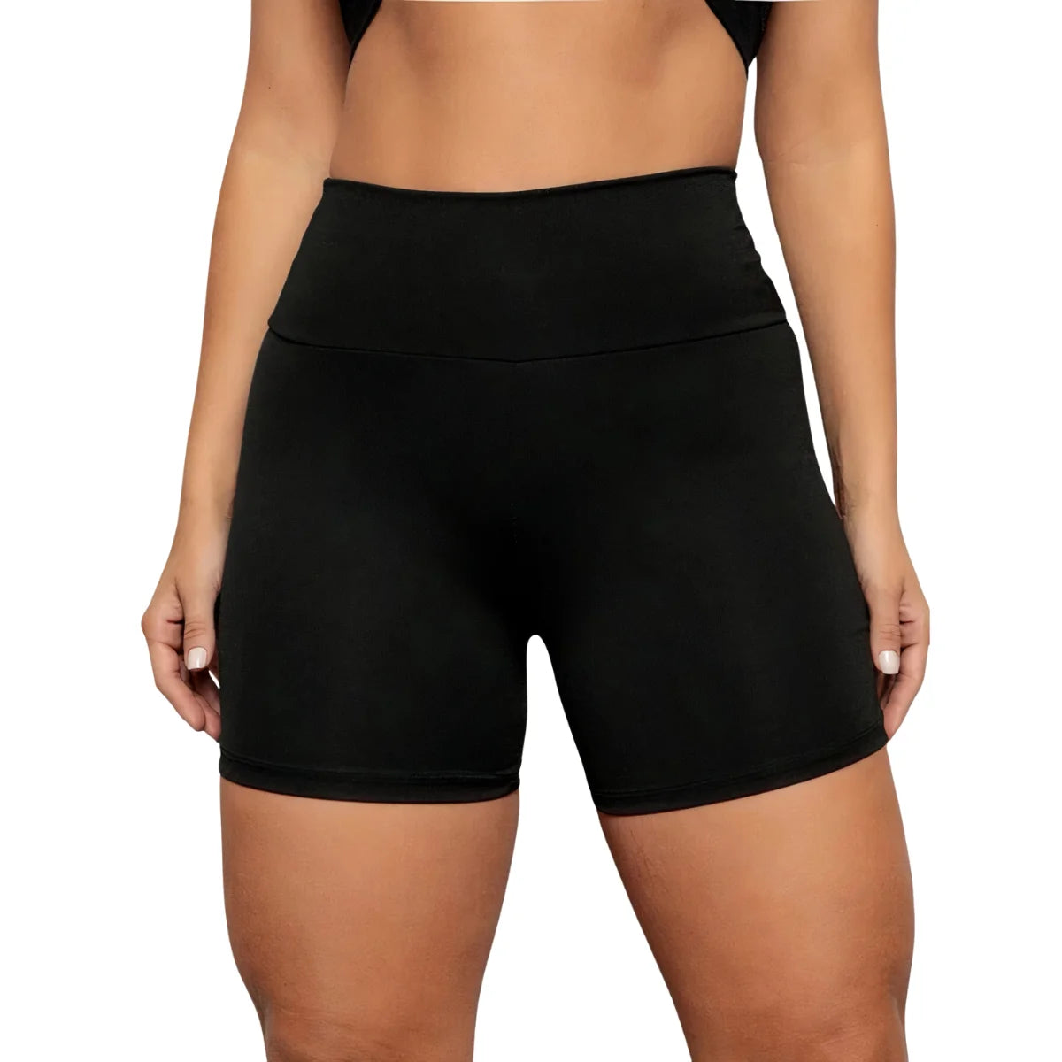 Short Yoga Basic Bermudas esportivas Sólido Cintura larga