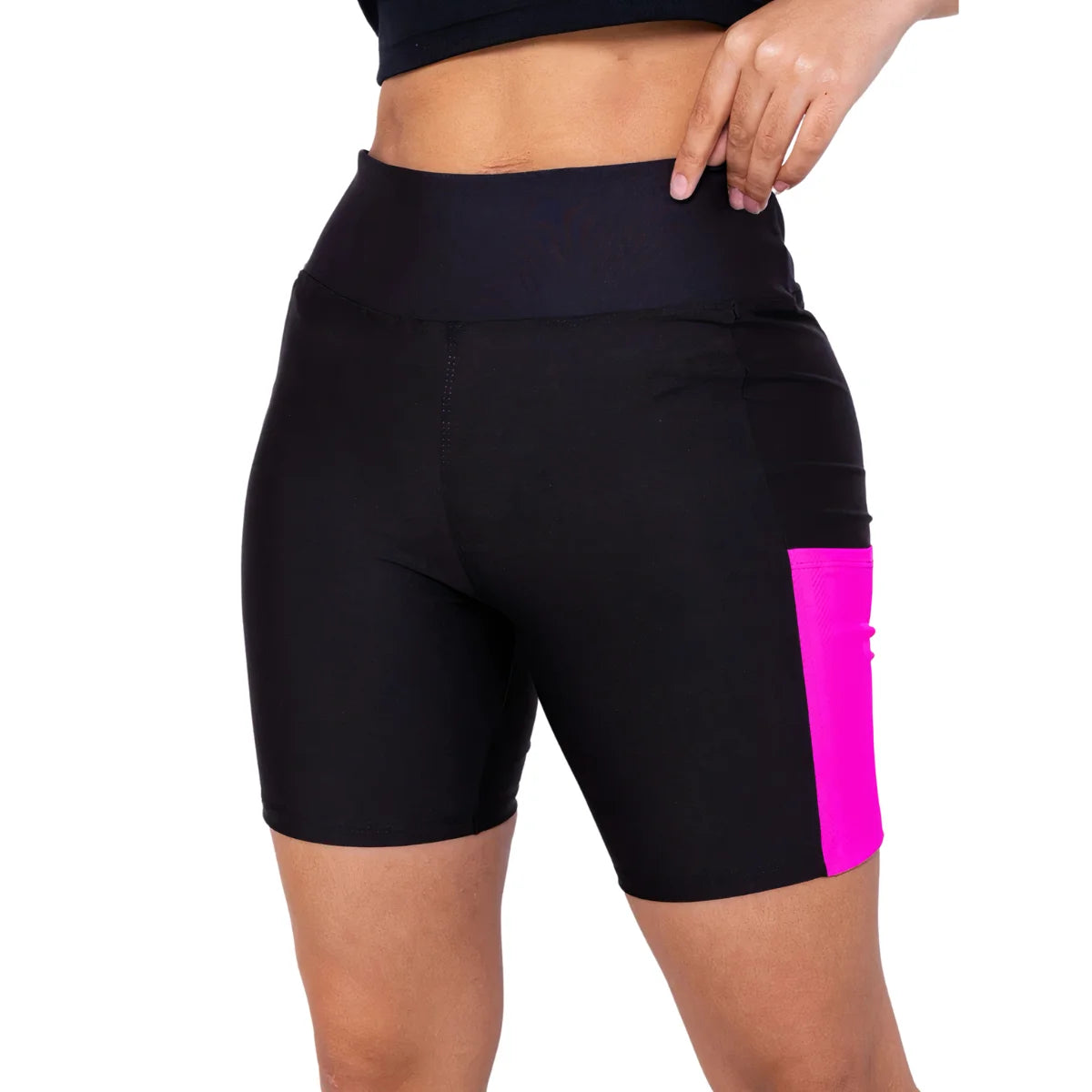 Short Feminino Academia C/ Bolso Celular Confortavel Suplex Dry